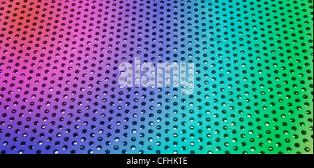 Light rainbow steel grid texture background. Stock Photo