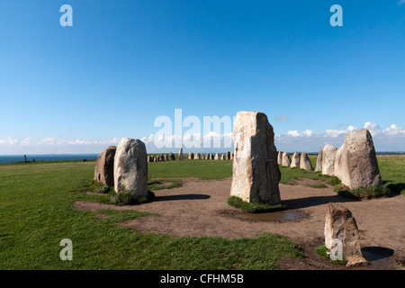 Ale's Stones (Ales Stenar), Scania, Sweden Stock Photo