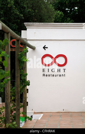 Eight restaurant at Spier Wine Estate in Stellenbosch in the Cape Winelands, South Africa. Stock Photo