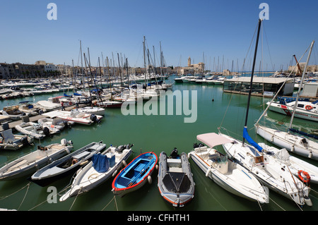 Turistic port in Trani - Apulia, Italy. Stock Photo