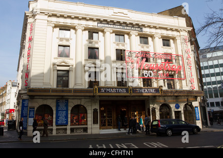 St Martins Theatre, Londons West End, home of the Moustrap, a play by Agatha Christie.  London, England, UK Stock Photo