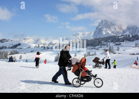 Seiser Alm / Alpe di Siusi, South Tyrol, Italy Stock Photo