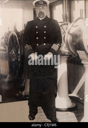 Captain Edward John Smith, RD RNR, January 27 1850 to April 15 1912. Captain of RMS Titanic who went down with the ship. Stock Photo