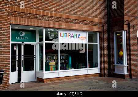 Dorking Town center one way system and St Martin’s church and dorkings very famous south street Stock Photo