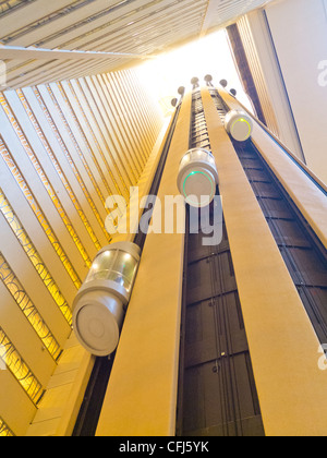 Marriott Marquis hotel elevators Stock Photo