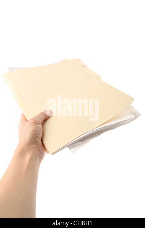 Handing over a folder Stock Photo - Alamy