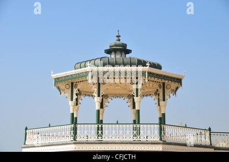 Renovated Victorian Brighton Bandstand (Birdcage), Brighton seafront, East Sussex, UK Stock Photo