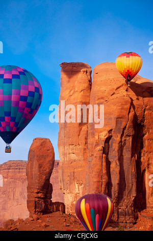 Hot air balloon festival in Monument Valley, Arizona USA Stock Photo