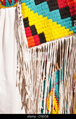 A dancer in traditional leather regalia performs at the 2007 Powwow ...