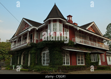 Thiri Myaing Hotel; formerly the Candacraig; is one of Pyin U Lwin British mansions that have been converted into hotels. Stock Photo