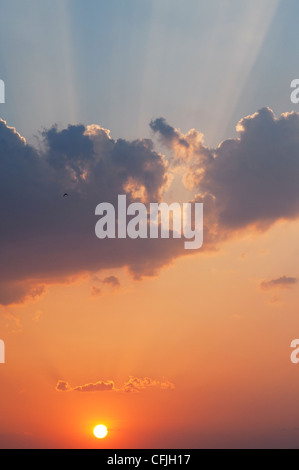 Indian sunset sky. Andhra Pradesh, India Stock Photo