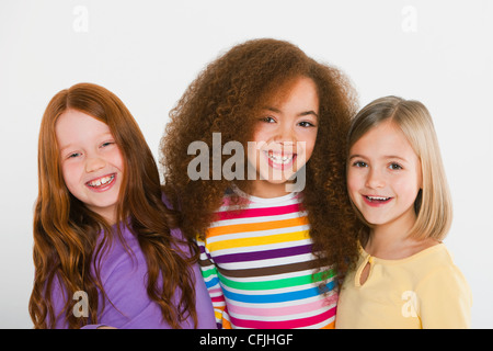 Three girls smiling Stock Photo