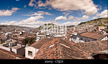 Old town and El Panecillo, Quito, Ecuador Stock Photo