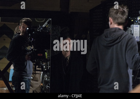 Shooting of the Czech film Horici ker (Burning Bush), directed by Polish director Agnieszka Holland (left), which will be three Stock Photo