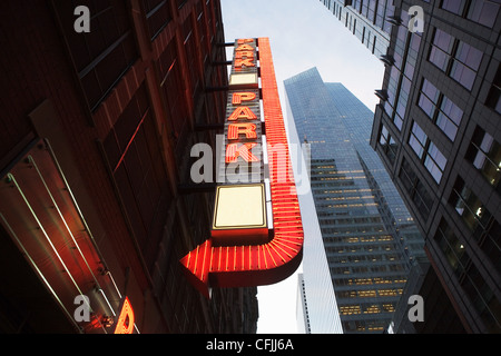 Car park sign, New York City, USA Stock Photo