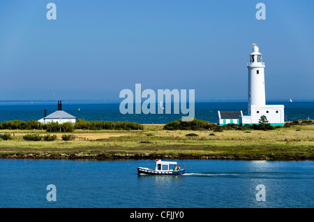 Lighthouse at Hurst Castle, Keyhaven, Hampshire, England, United Kingdom, Europe Stock Photo