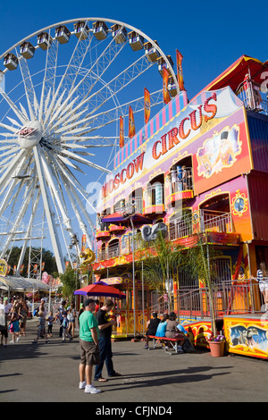 Costa Mesa, California, United States - 07-17-2019: A view of children experiencing the pony