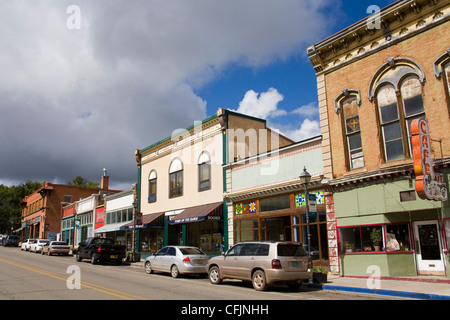 Stores in Old Town Las Vegas, New Mexico, United States of America, North America Stock Photo