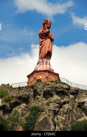 Statue of Notre-Dame-de-France, Le Puy en Velay, Haute-Loire, Massif Central, France, Europe Stock Photo