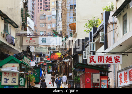 Street in Mid-Levels, Hong Kong Island, Hong Kong, China, Asia Stock Photo