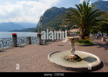 Promenade, Menaggio, Lake Como, Lombardy, Italian Lakes, Italy, Europe Stock Photo