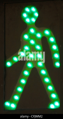 LED green man Stock Photo