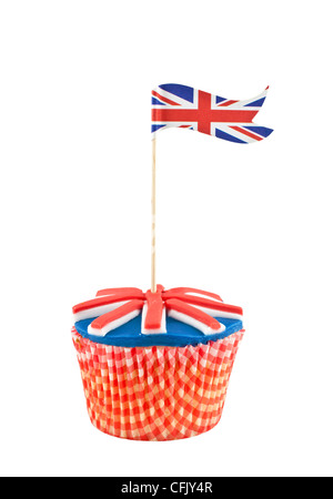 union jack flag cupcake Stock Photo
