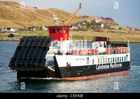 The Raasay ferry coming into Sconser on the Isle of Skye, Scotland, UK. Stock Photo