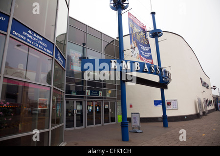 Skegness Town, Lincolnshire, England, Embassy Theatre Centre, Theater Center, exterior advertising Dreamboats & Petticoats, Skegness theatre, Skegness Stock Photo