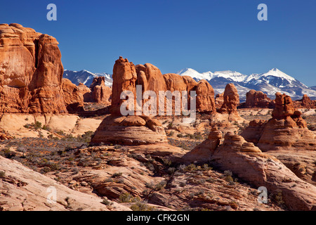 Parade of Elephants rock formations, Arches National Park, Moab Utah, USA Stock Photo