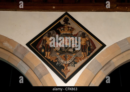 Hatchment in Holy Trinity Church, Arrow, Warwickshire, England, UK Stock Photo