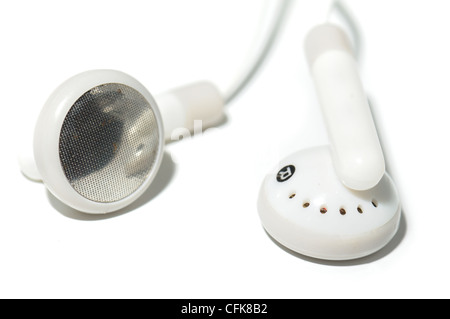 headphones, isolated on the white background.Macro Stock Photo