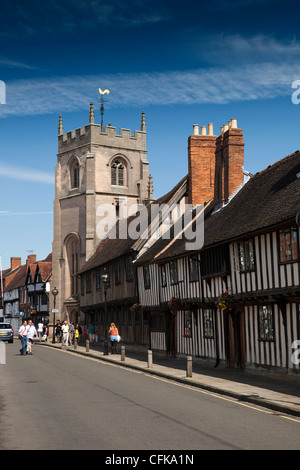 Warwickshire, Stratford on Avon, Church Street, Guild Cottage Almshouses