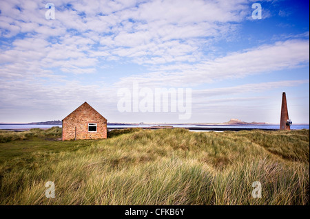 Guile Point and the old chapel plus one of the navigation towers that ...