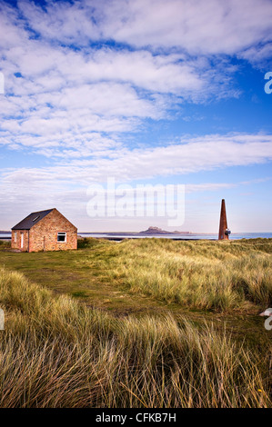 Guile Point and the old chapel plus one of the navigation towers that ...