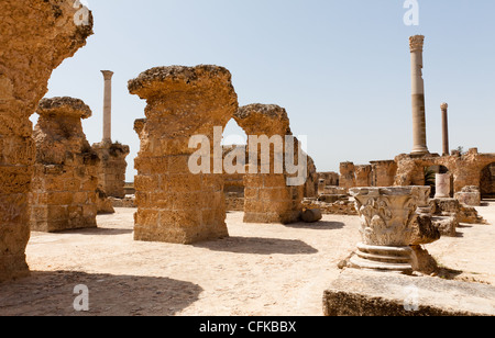 Ruins of Carthage, ancient Roman bath Stock Photo