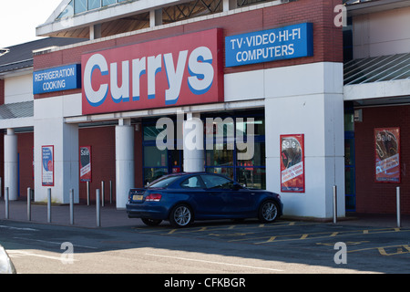 Currys electrical store on the Harlech retail park, Cardiff, Road, Newport, Wales,UK. Stock Photo