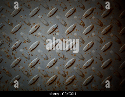 Grey Metal Texture with paterns and rust Stock Photo