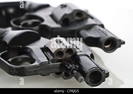 Revolver on a white background Stock Photo