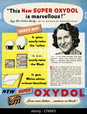 1940s advertisement for OXYDOL washing powder in women's home economics ...