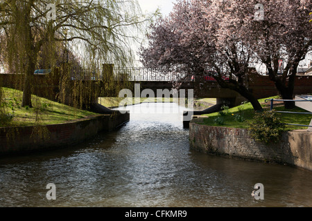 Town Bridge Royal Military Canal Hythe Kent Stock Photo