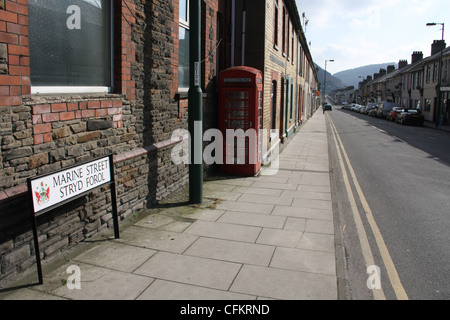 Marine Street in Cwm Stock Photo