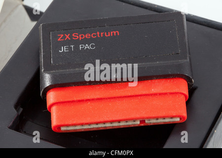 Sinclair Spectrum ROM Cartridge Interface Two Jet Pac Ultimate Play The Game (RARE) Stock Photo