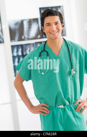 USA, New Jersey, Jersey City, Portrait of male doctor Stock Photo