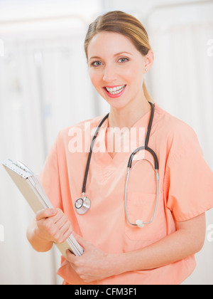 USA, New Jersey, Jersey City, portrait of female doctor Stock Photo