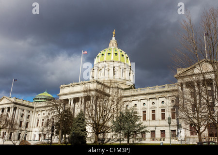 Pennsylvania state capitol building or statehouse in Harrisburg Stock Photo
