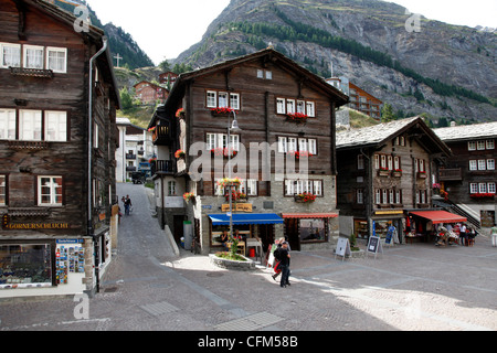 Old town, Zermatt, Valais, Switzerland, Europe Stock Photo