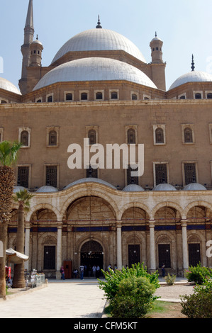 Cairo. Egypt. View of the entrance to the Ottoman styled Mohammed Ali Mosque at the Citadel. Built between 1830 and 1848 the Stock Photo