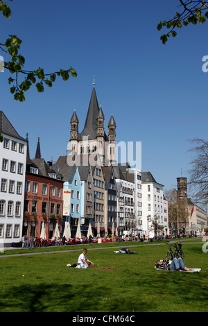 Frankenwerft, Great Saint Martin, Cologne, North Rhine Westphalia, Germany, Europe Stock Photo