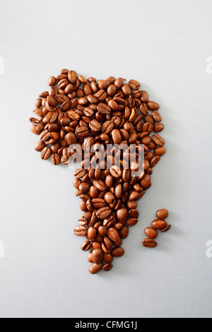Africa made out of beans Stock Photo